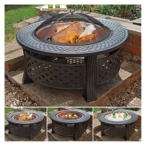 Spacmirrors Outdoor-Feuerstelle Feuerstellen Feuerkorb Outdoor Barbeque Grill Holzkohle Gusseisen Grillständer Schüssel Camping Picknick Outfire Holzscheitbrenner