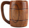 Uadme Boccale da birra in legno,400 ml di Birra retrò Legno Naturale Acqua per tè Classico con Manico Bere Vino Rosso Caffè Tè Latte