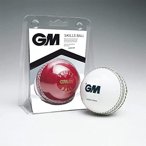 Gunn & Moore Pelota de Entrenamiento de críquet Unisex para jóvenes, Color Rojo y Blanco, Junior UK