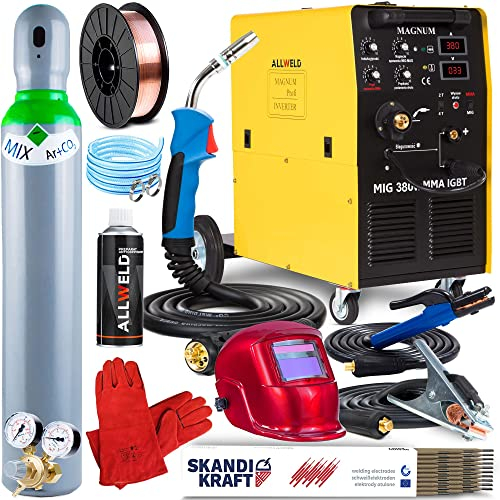 ALLWELD MAGNUM MIG 380w MMA IGBT Schweißgerät MIG MAG MMA WIG 400V 50Hz 40-350 A - Set:ProfessionalPlus