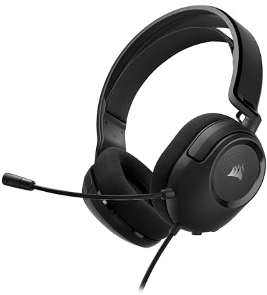 Corsair HS35 v2 Multiplattform-Gaming-Headset, kabelgebunden, Flexibles omnidirektionales Mikrofon, universeller 3,5-mm-Anschluss, PC, Mac, PS5, PS4, Xbox, Nintendo Switch, Mobil, Carbon