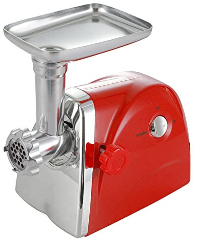 Elektrischer Fleischwolf 800W Fleischmaschine aus Edelstahl Multi Küchenmaschine Wurstfüller Wurstaufsatz 3-4 kg/Minute Hackfleisch