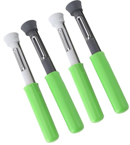 2 in 1 Sbucciatore e Corer per frutta, 4 pezzi in acciaio inox professionale Togli torsolo alle mele, Strumento retrattile per la rimozione del torsolo di mele pere peperoni
