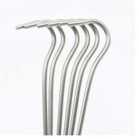 ZGYOZMNG Zeltnägel, 10 Stück/6 Stück, Zeltheringnägel aus Titanlegierung, Outdoor-Campingzubehör, Zelthering, gebogener Kopfdurchmesser 3,5 mm, Titan-Zeltnagel, festes Zelt (165 mm, 10 Stück)