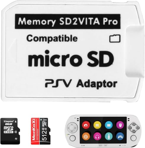 Ultimative Version SD2Vita 5.0 Speicherkartenadapter für PS Vita PSVSD Micro SD Adapter kompatibel mit HENkaku Enso System, SD2Vita Konverter für PS Vita 1000 2000 Speicherkarte volle Abdeckung