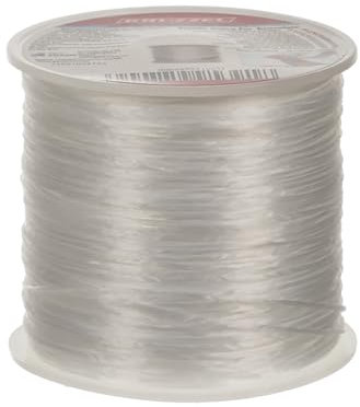 Hilo de joyería para pulseras, collares, joyas, cordón de goma, 1 bobina, 1 mm x 40 m, fino, resistente al desgarro, elástico, color blanco 24753