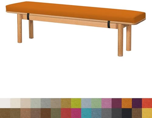 Sitzpolster für Gartenbank, 90 x 30 x 5 cm, Terrassenmöbelkissen für Rasen, Liege, Veranda, Schaukel, Langstuhl, orange