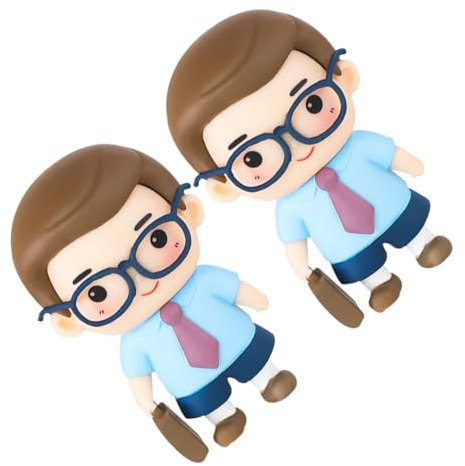Dad Birthday Cake Toppers 2 Pack Non Edible Statue Decorations