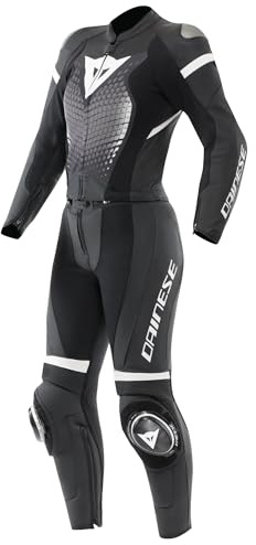Dainese Fulminea Combinaison de moto en cuir 2 pièces pour femmes, schwarz/weiß, 42