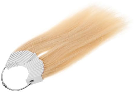 Veemoon 30 Stück Echthaar Farbtest für Friseurschüler mit Realistischen Haarproben Natürliche Haarsträhnen zum Üben und Testen von Haarfarben Friseurbedarf Zubehör