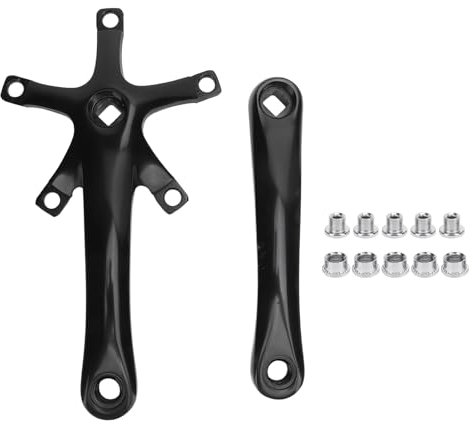 CHEOTIME 165 mm Kurbelarme, Universal Bike Kurbelarm Arm Starke Struktur Kurbel Set Aluminiumlegierung Kurbelarm Set für Reise -Outdoor -Aktivitäten