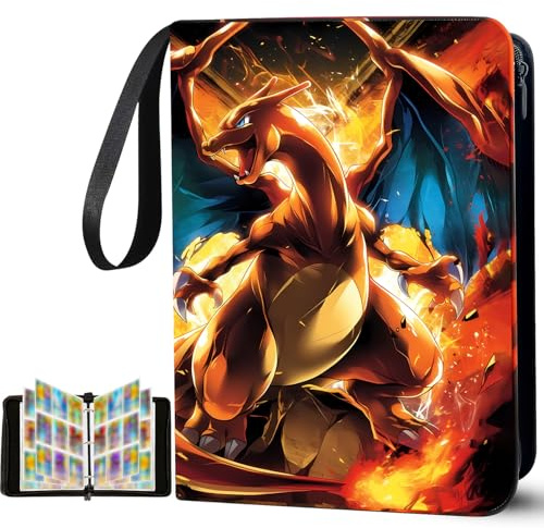 Album per carte di credito, 900 tasche, 50 pagine, album da collezione, impermeabile, in pelle PU, con chiusura lampo, per ragazzi e ragazze (900)