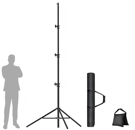 EMART Trépied D'éclairage 400cm, Support de Lumière avec 1/4” et 3/8”