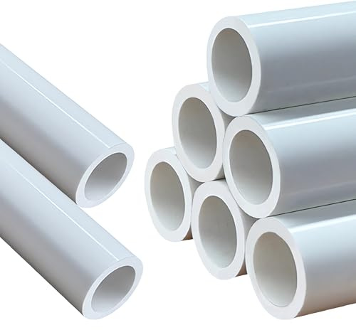 LESSO 3/4 Inch PVC Pipe 16L, Industrial 3/4 PVC Pipes for Home DIY Greenhouse Garden Farm Workshop Furniture Grade Indoor Outdoor, White SCH40