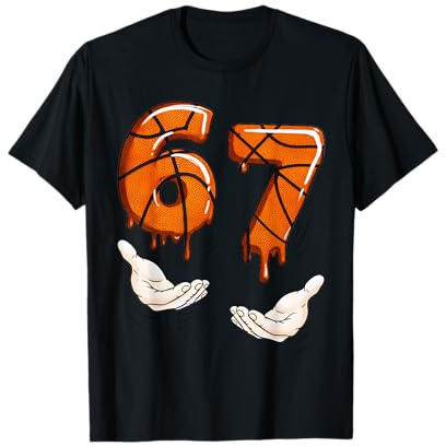 Basket Six Seven Meme Gen Alpha 67 Meme Ragazzi Bambini Giovani Maglietta