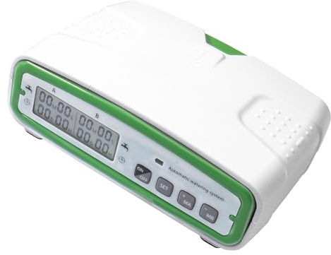 Dioche Irrigazione a Goccia Automatica di Irrigazione Automatico a Doppia Pompa per 20 Piante in Vaso - Timer Programmabile per 30 Giorni, Schermo LCD e Tubo da 49,2 Piedi Perfetto per Giardini
