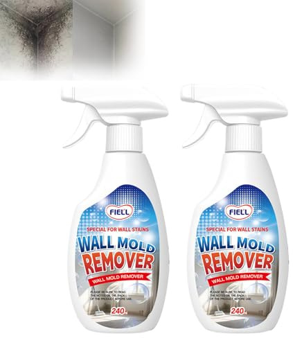 Wall Mold Remover Spray, Antimuffa Spray per Muri Interni, Rimuovi Muffa Antimuffa Potentissimo, Sicuro per Uso Domestico in Cucina E in Bagno, Capacità 240 Ml (2)