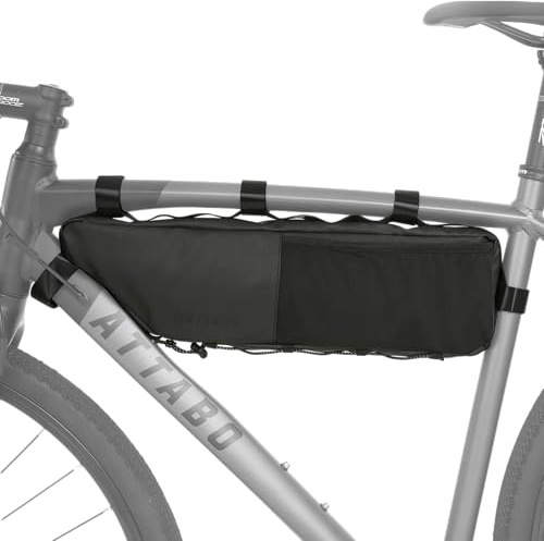 ATTABO Underra L 4L ramväska cykel – vattentät polyesterväska – rammontering – svart