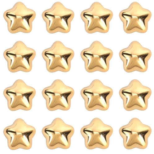 16 Goldene Stern-Kühlschrankmagnete, 1,7 cm Große Niedliche Kleine Sterne zur Dekoration von Küche Büro Whiteboard Spind und Metalloberflächen