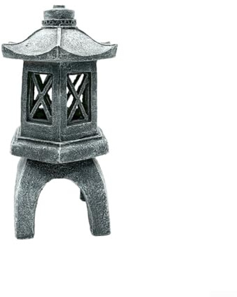 Zen For Garden Decor Pagoda Statue with Solar Panel LED Light, Polyresin Design Perfect for Outdoor For Garden, Yard, or Patio Decoration (B)
