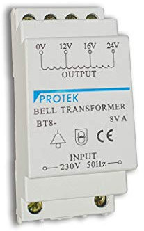 PROTEK Bell Transformer 24V Din Rail Mount Two Module BT8-24 Video Live Door Bell