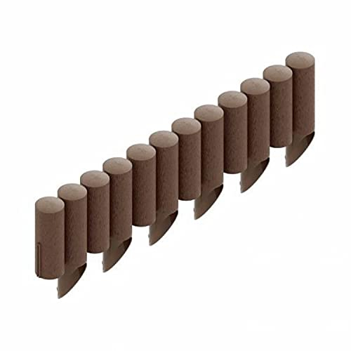Cellfast Standard Garden Palisade Lawn Edge Palisade Bed Border (6,9m, Brown)