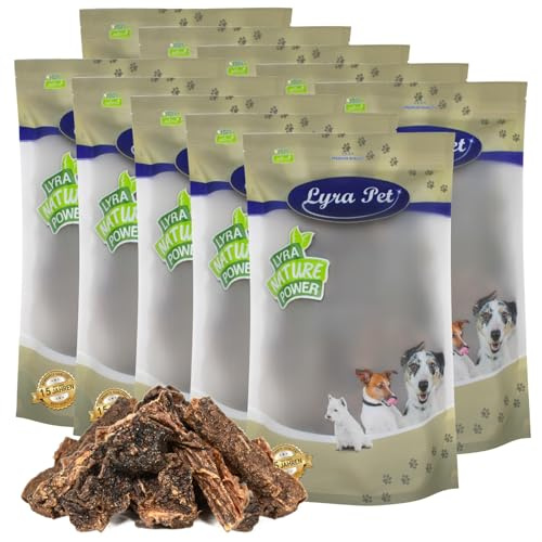 Lyra Pet® 10 kg Rindereuter getrocknet - Kausnack für Hunde Hundefutter | Naturbelassener Kauartikel vom Rind – Proteinreiches Leckerli - Weichere Konsistenz – Energiereich durch höheren Fettgehalt