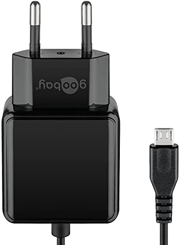 goobay 49603 Caricatore da parete Micro USB 3,0 A, USB, alimentatore per smartphone, adattatore di corrente, 1,5 m, nero
