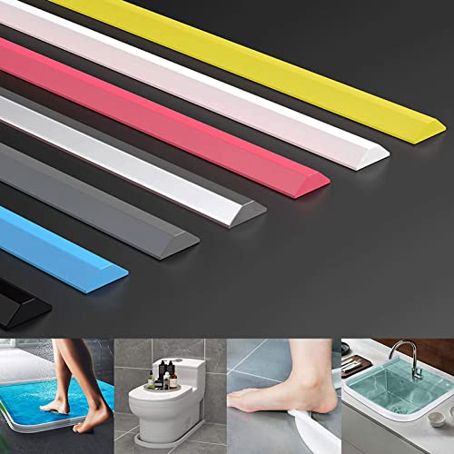 PLMM 80CM Duschdichtung Duschkabinen Dichtung,Silikon-Dichtung,Flexibler Silikon-duschkabinen Dichtungen,Bad Wassersperre Für Nass- Und Trockentrennung