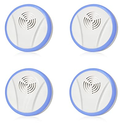 Répulsif Ultrason Moustique Lot De 4, OPP ULITE à ultrasons insectifuge électronique et Anti-rongeurs pour Rongeurs Souris Moustique Cafard Araignée Mouche
