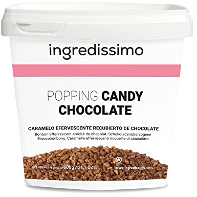 Ingredíssimo - Popping Candy Chocolate 600g | Caramelo Efervescente | Recubierto de Cacao | Topping Gourmet y Decoración