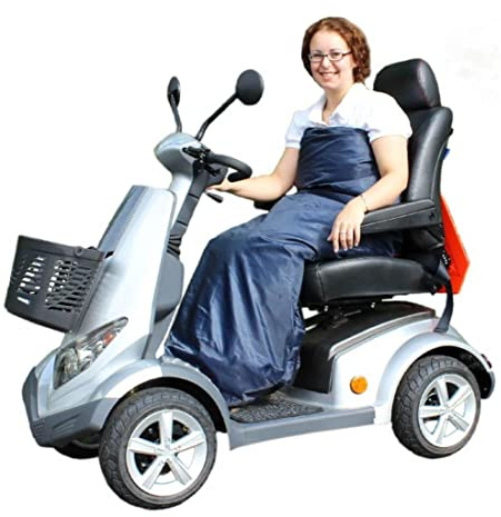 FabaCare Wickeldecke für Rollstuhl und Scooter, Beinschutzdecke, Kniedecke, Polar-Fleece Innenfutter, Wetterfest, Klettverschluss, Größe: XXL