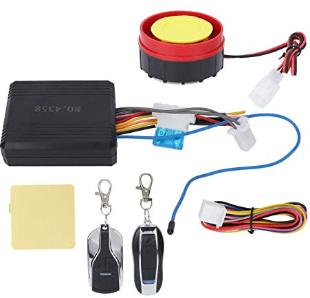 VOBOR 5-Pack Motorcycle Alarm System, Universal 12V, Remote Control, Anti-Theft, Shock Sensor, Popular Color, Compatible with Motorbike, Scooter