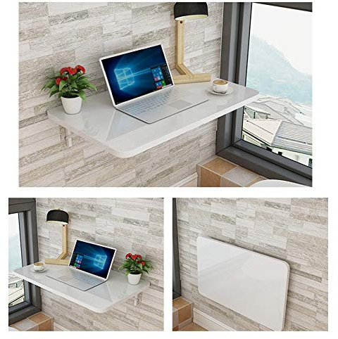 Suuim Klappbarer Wandtisch Wandklapptisch Holz Klappbarer Schreibtisch Wandtisch Esstisch Computertisch Arbeitszimmer Schreibtisch Weiß, 90 * 50 cm (100 * 40 cm)
