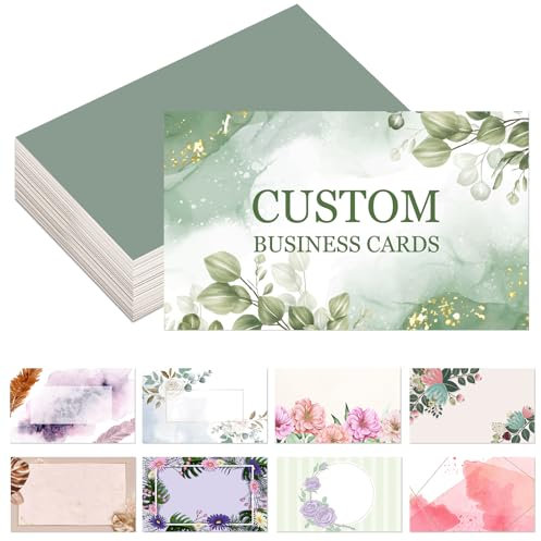 Visitenkarten Personalisiert Doppelseitiges Design Visitenkarten Erstellen Personalised Business Cards/Dankeskarten wasserfest für kleine Unternehmen mit Logo-Text QR-Code