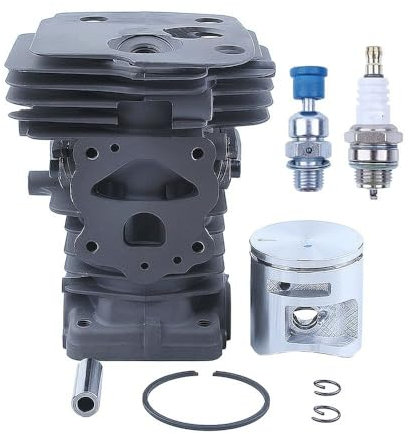 1 Satz 44 mm Zylinderkolbensatz L7T 2-Takt-Zündkerze mit Dekompressionsventil for Husqvarna 43 CC 47 CC 49 CC 52 CC 254 257 261 262