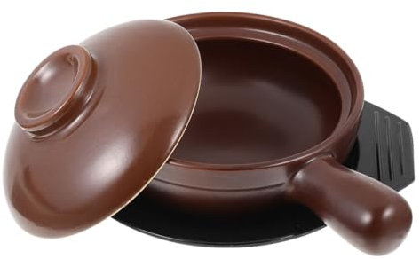 FUNOMOCYA Ciotole per Zuppa di Cipolle Francese Pentola Manico per Brodo Domestico Pentola in Ceramica per Stufati da Cucina Utensile Cucina Casalinga