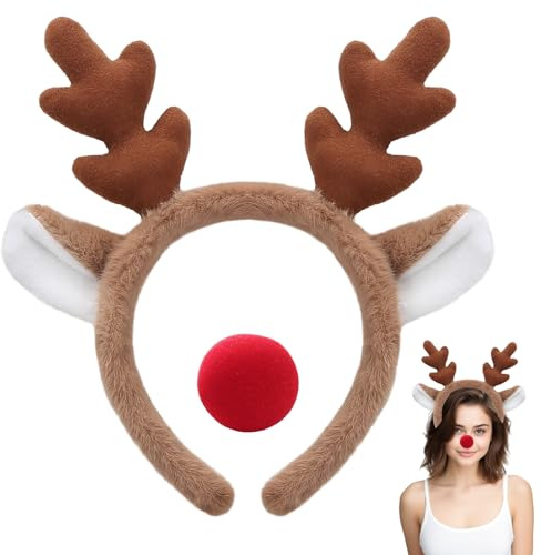 PPGGOPP Weihnachten Rentier Stirnbänder, Weihnachten Stirnbänder, Weihnachts Haarreifen, Weihnachtsaccessoires, Geweih Haarreif, Weihnachts Haarschmuck, für Weihnachten Party Zubehör