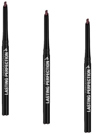 Manhattan Lasting Perfection Lipliner, Fb. 59 Y Love Rosy, langanhaltender und deckender Konturenstift, 2 g (Packung mit 3)