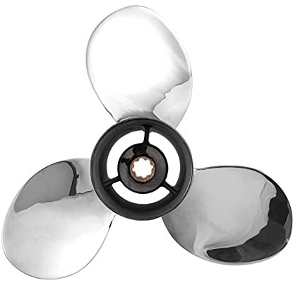 Rynplex Bootsmotor Edelstahlpropeller 9 1/4X11-J, for Yamaha, 9,9 PS 15 PS Außenbordmotor 9 1/4 X 11 -J 63V-45943-10-00 63V-4594 Propeller Außenborder