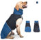 KunpengZen Hunter Hundemantel, Hundemantel Wasserdicht Sicheren Reflexstreifen und Verstellbarem Brustriemen, Regenjacke Hund mit Loch für Hundeleine, Outdoor Hunde Mantel für Kleine Mittlere Hunde