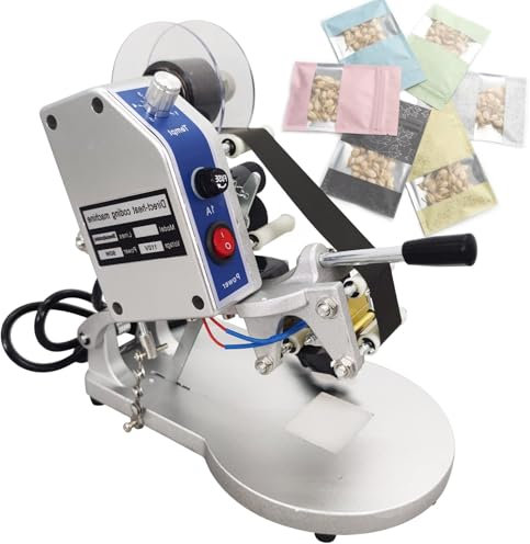 vnmudzeo Manueller Druck, Datumsdrucker, Desktop-HeißPräGemaschine, Mit Direktheizung Und 5-Fach Einstellbarem Kodierknopf