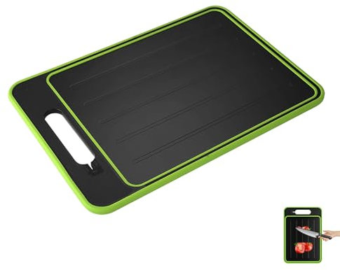 Planche à Décongeler 4 en 1, Plateaux de Décongélation Rapide, Frost Away Planche à Découper avec Fonction Décongélation, avec Décongeler, Découper, Râpe à Épices et Aiguiseur Couteaux