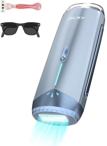 MLAY IPL Hair Removal Device with Ice Cooling & Unlimited Flashes, Painless At-Home Laser Hair Removal Device for Face Bikini Leg Armpit, 0.5 Sec/Flash, 2 Flash Modes, IPL Hair Removal for Women & Men