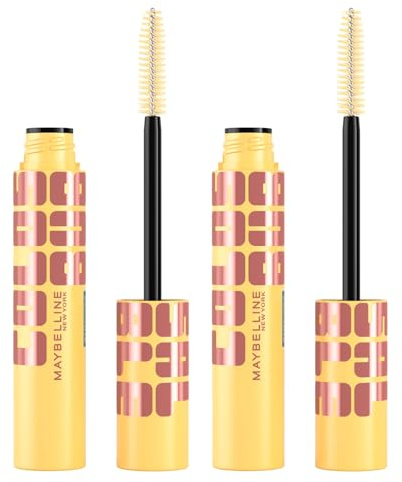 Maybelline New York Mascara Colossal Bubble Waterproof Farbe Schwarz Langer Halt mit Kamm Bürste trennt und definiert die Wimpern, leichte und schichtbare Formel - 2 Mascara