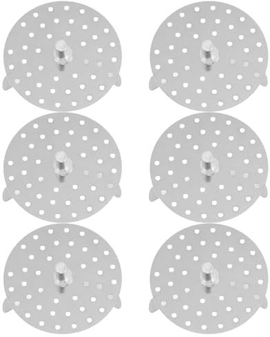 SOLUSTRE Trichter Edelstahl Ersatzfilter 6 Stück Abnehmbares Edelstahlsieb Metallfilter als Ersatzteil für Trichter Küche und Labor