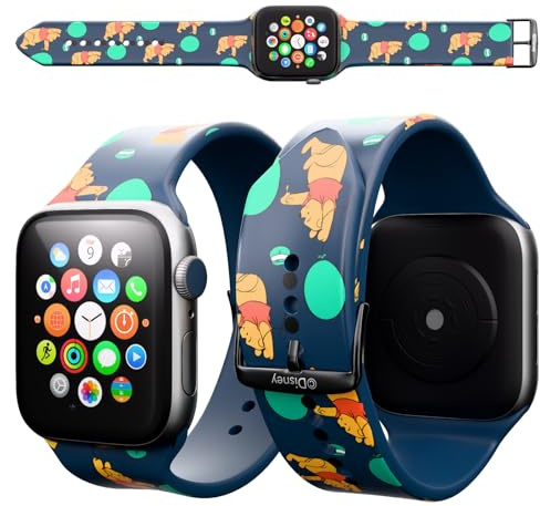 Disney Winnie The Pooh Wristband For Apple Watch Band Series 9/8/7/6/5/4/3/2/1/SE 38MM, 40MM and 41MM | Winnie the Pooh Gifts for Women, Men, All Fans | Replacement Apple Watch Bands For Women and Men