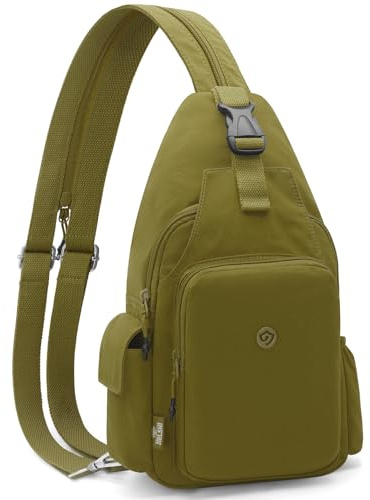 GOUNNU Leichter Brusttasche Damen und Herren Sling Bag Klein Rucksack Schulterrucksack Nylon Umhängetasche Casual Schultertasche Crossbody Bag für Outdoorsport Radfahren Reisen
