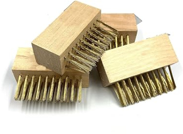Bargain Crown Replacement Head Block Paving Wire Brush – Pack of 4 | Heavy-Duty Copper-Plated Brush Heads for Patio, Driveway & Block Paving Cleaning | Weed & Moss Remover