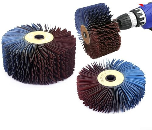 Cepillo de lijado de tambor de alambre de tela de esmeril de grano 120600 para pulir superficies de madera irregulares, tallado de raíces y acabados especiales de metal cepillado (grano 120)